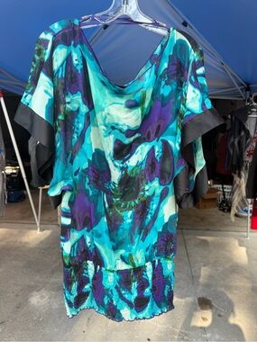 Women’s Teal & Purple Cinched Tunic